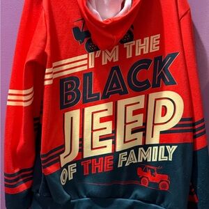 Kids Red & Black 'I'm The Black Jeep' Pullover Hoodie and leggings set youth XL